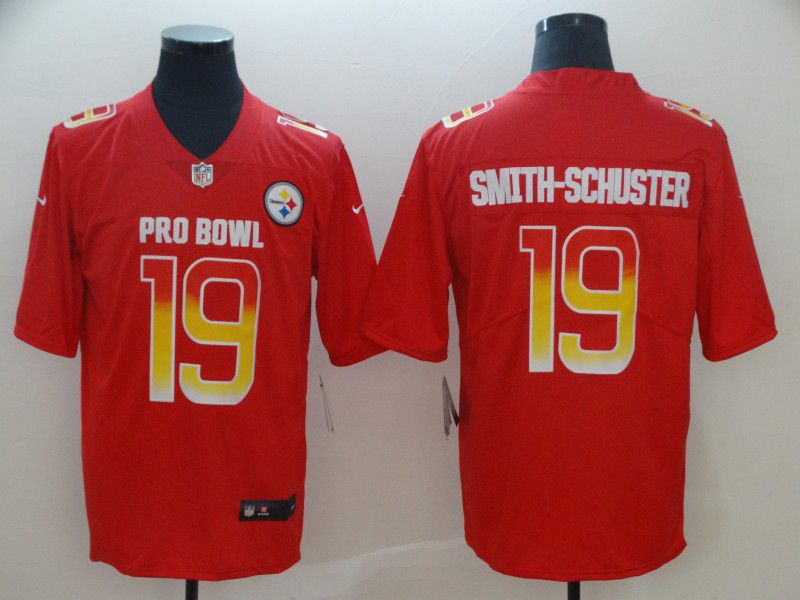Men Pittsburgh Steelers #19 Smith.Schuster red Nike Royal 2019 Pro Bowl Limited Jersey->dallas cowboys->NFL Jersey